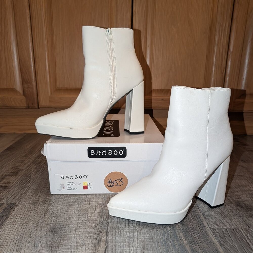 White Ankle Booties